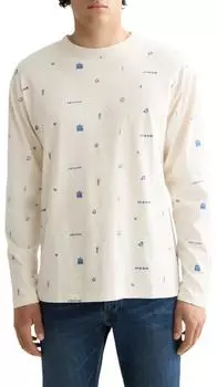 Scotch & Soda 750 Years Celebration All Over Print Relaxed-Fit LS T-Shirt (181722) let it rain/white
