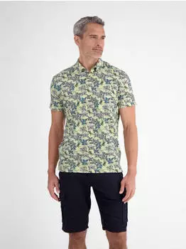 Lerros Sommerliches Poloshirt mit floralem Printmuster (40022561) lemon water