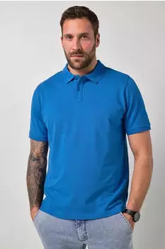 JP 1880 Poloshirt Langarm Pikee Badges Tall (824006) kobaltblau