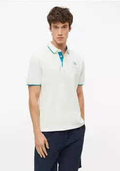 s.Oliver Poloshirt aus Baumwollpiqu&eacute; mit Kontrast-Details creme 2178334.02D1.