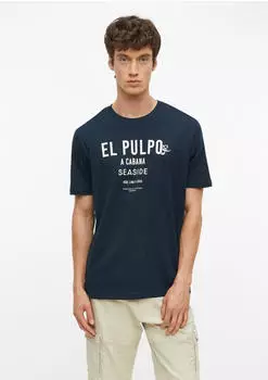 s.Oliver Baumwoll-T-Shirt mit Frontprint blau 2178215.59D2.