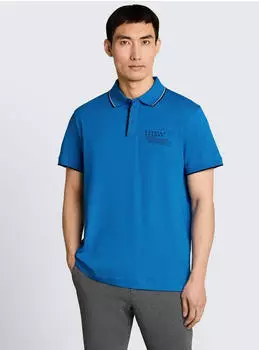 Tom Tailor Poloshirt mit Print, Regular Fit dunkelblau/schwarz/wei&szlig;