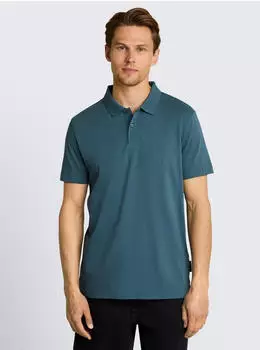 Tom Tailor Denim Regular Fit Jersey Baumwoll-Poloshirt tide petrol