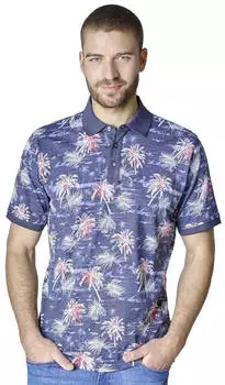 CASAMODA Polo Shirt Print (39492551) dunkelblau