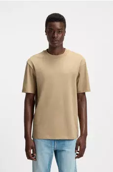 HUGO Relaxed-Fit T-Shirt aus Baumwolle mit Logo-Print Style Dapolino 50488330 Hellbraun