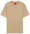 HUGO Relaxed-Fit T-Shirt aus Baumwolle mit Logo-Print Style Dapolino 50488330 Hellbraun