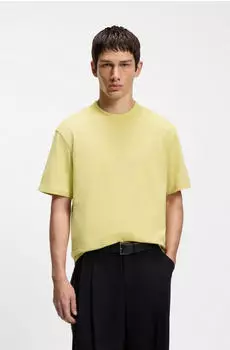 HUGO Relaxed-Fit T-Shirt aus Baumwolle mit Logo-Print Style Dapolino 50488330 Gelb