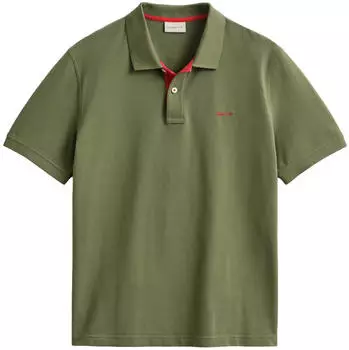 GANT Kontrast Piqu&eacute; Poloshirt (2062026) dry herb gr&uuml;n