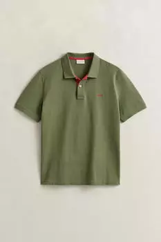 GANT Kontrast Piqu&eacute; Poloshirt (7325708831125) dry herb gr&uuml;n