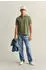GANT Kontrast Piqué Poloshirt (2062026) dry herb grün/khaki/rot