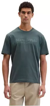 Marc O'Polo Logo-T-Shirt regular aus Organic Cotton (B21201251052) anthrazit