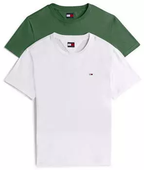 Tommy Hilfiger TJM XSLIM 2PACK JERSEY TEE EXT grau htr/shadow pine