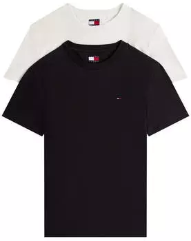 Tommy Hilfiger TJM Xslim 2Pack Jersey Tee Ext Slim Fit (DM0DM206870XM) schwarz/ecru