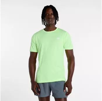 New Balance Sport Essentials Cotton T-Shirt (MT61O0U4-AFG) limette/weiß