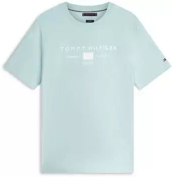 Tommy Hilfiger T-Shirt mit Rundhalsausschnitt und Logo (MW0MW42365) crushed mint