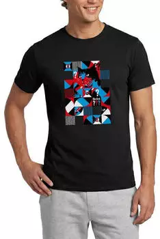 spreadshirt Die Drei Fragezeichen Kacheldesign T-Shirt (D340982271P725-20502-app2-size112) schwarz