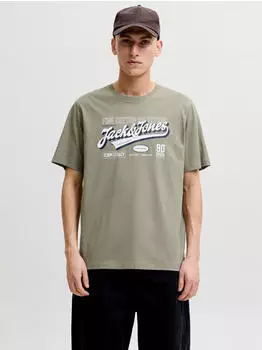 Jack & Jones Logo 2 Col Kurzarm O-Neck T-Shirt (12246690) navy/khaki/wei&szlig;
