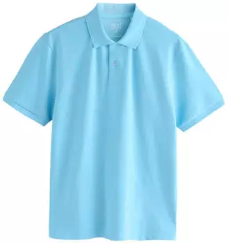 Next Fashion Signature Regular Fit Strick-Poloshirt mit Leinen (G1940909) azur