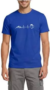 spreadshirt Bicycle ECG Heartbeat Road Bike Männer T-Shirt (D155519976P6-5383-app950-size3) dunkelblau