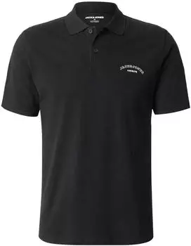 Jack & Jones JJCOLLEGE LOGO POLO SS Poloshirt (12288360) schwarz/wei&szlig;