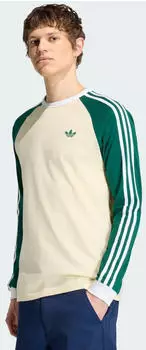 Adidas Originals 3-Stripes Longsleeve Shirt (KT5063) warm vanilla / collegiate green