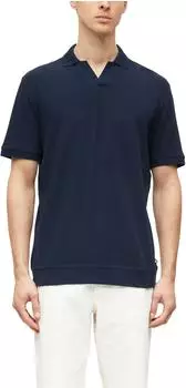 s.Oliver Strukturiertes Poloshirt mit Bündchen blau 2178340.5978.