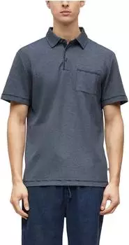 s.Oliver Sportives Poloshirt mit Bicolor-Struktur und Brusttasche blau 2178341.59W2.