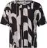 Street One Frauen Kurzarm Shirt mit Rundhals und Print in Braun Gr: (A32550237276)