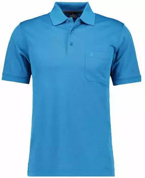 Ragman Softknit-Polo mit Brusttasche kurzarm (540391-745) aqua