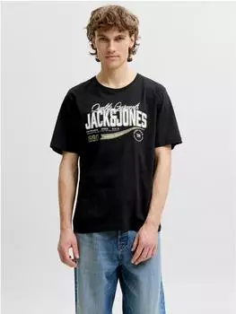 Jack & Jones JJELOGO TEE SS O-NECK 2 COL AW26 SN T-Shirt Regular Fit (11420428) khaki/schwarz/wei&szlig;