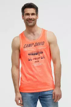 Camp David Tank Top mit Ausbrenner-Effekt (CB2604-3501-22) neon flame