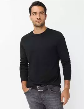 BRAX Herren Langarmshirt Style TIMON black schwarz Gr. (700098_70822900_02)