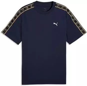 Puma Essentials Elevated Tape Relaxed T-Shirt Herren Accessoires Blau (694341_06)