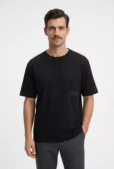 Hugo Boss Structure T-Shirt schwarz