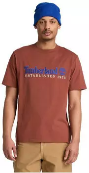 Timberland Established 1973 SS Embroidered Tee T-Shirt mit Rundhalsausschnitt, Regular Fit (TBC0YHBRAIM1) brownout