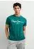 Pepe Jeans Basic T-Shirt Original Stretch smaragd/weiß