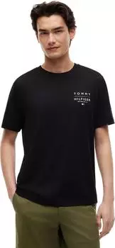 Tommy Hilfiger Brand Love Gold Interlock T-Shirt (MW0MW44361) schwarz