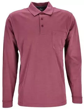 Ragman Softknit-Polo langarm (540291) flieder/himbeer
