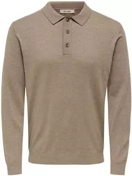 Only & Sons ONSTOBI Polo Shirt beige meliert