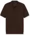 OLYMP Strick Casual Poloshirt mit geripptem Kragen (66016610) braun