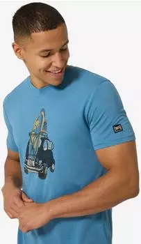 Super Natural Carsurf Tee (Merino Mix) blue heaven/various