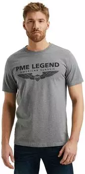 PME Legend Short Sleeve R-Neck Logo Carrier T-Shirt (PTSS0000588) grey melee