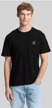 Tom Tailor Denim Relaxed Fit T-Shirt mit R&uuml;cken-Print (1045040) schwarz