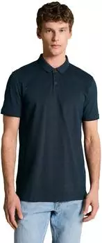 Tom Tailor Denim Polo Shirt Basic Fit (1050282) blue black two tone pique