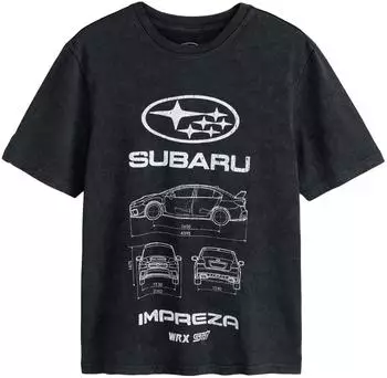 Next Fashion Heavy Graphic Crew Neck T-Shirt schwarz/weiß