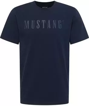 MUSTANG Austin Big Logo Organic Cotton Kurzarmshirt (77393847) navy