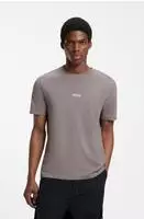 T-Shirt HUGO "Nodar", Herren, Gr. M, light, pastel grau055, Single Jersey,
