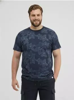 Lerros Floral bedrucktes T-Shirt - Gro&szlig;e Gr&ouml;&szlig;en - Classic Navy (26530621_48502)