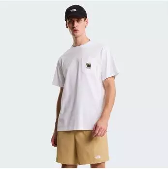 The North Face Mountain-Logo Relaxed T-Shirt in Wei&szlig; (NF0A8GUUFN41)