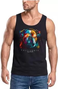 Neverless Tank-Top Muskelshirt Sommer Beach Surfing (21174) schwarz navy